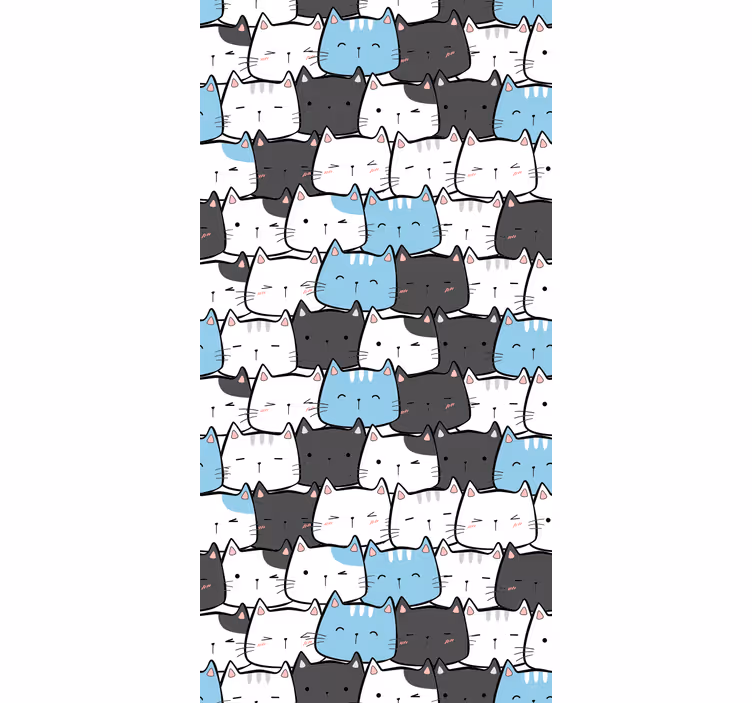 Cute Cat Faces animals blind - TenStickers