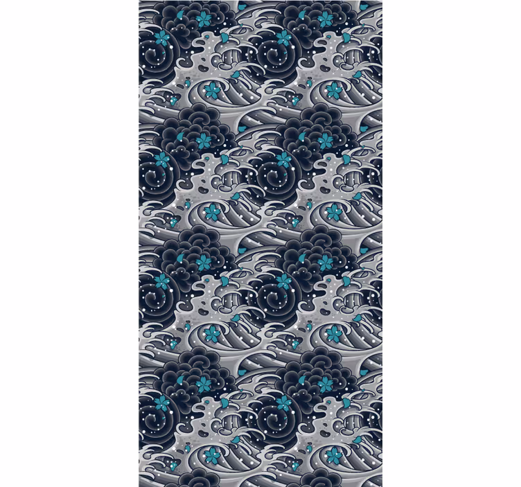 Flowery ocean waves blind original - TenStickers