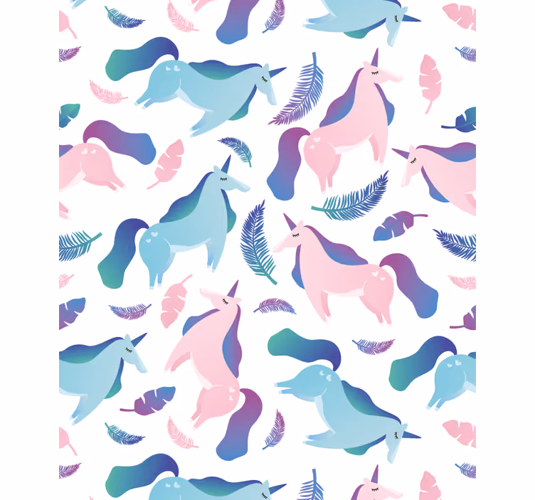 Unicorns and feathers blind children - TenStickers