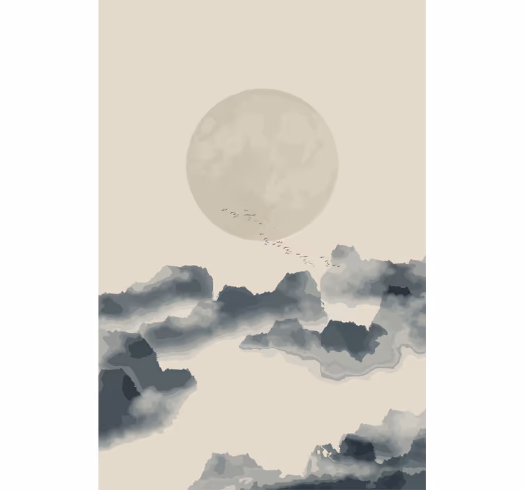 Moonlit cloudscape modern blind - TenStickers