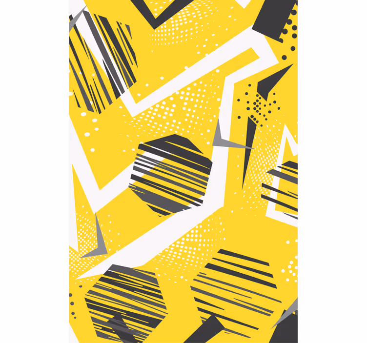 Yellow dynamic geometry modern blind - TenStickers