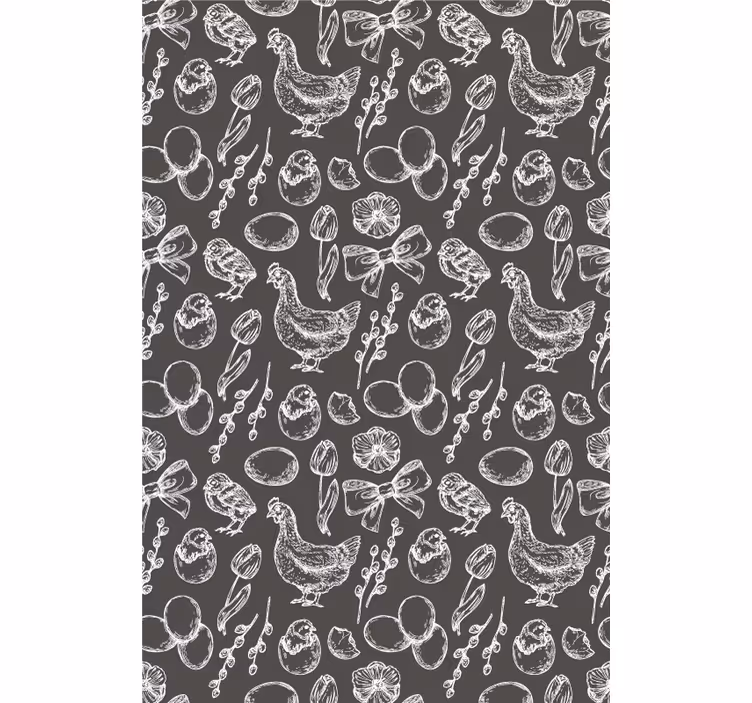 Charming Chicken Patterns animals blind - TenStickers