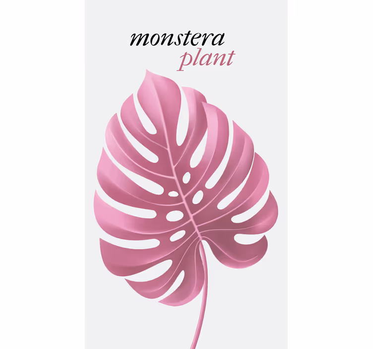 Pink monstera plant blind flowers and plants - TenStickers