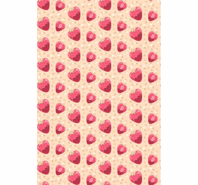 Strawberry Heart Pattern blind fruit and vegetables - TenStickers