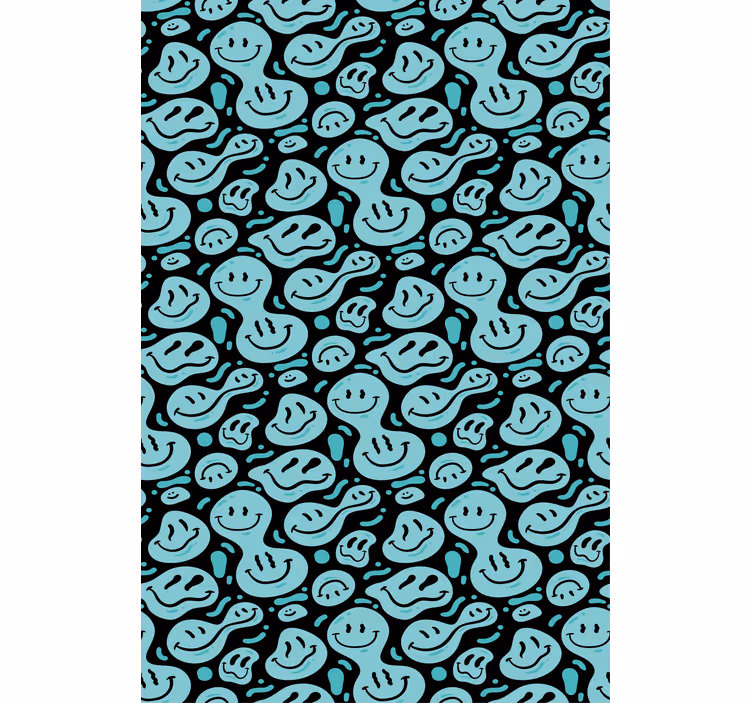 Smiling Blob Patterns fun blind - TenStickers