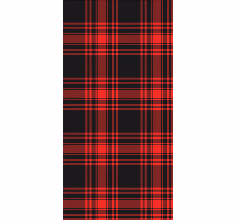Menzies tartan black red check Modern blind - TenStickers