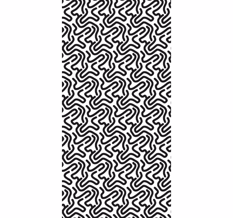Abstract Curvy Lines pattern roller blind - TenStickers