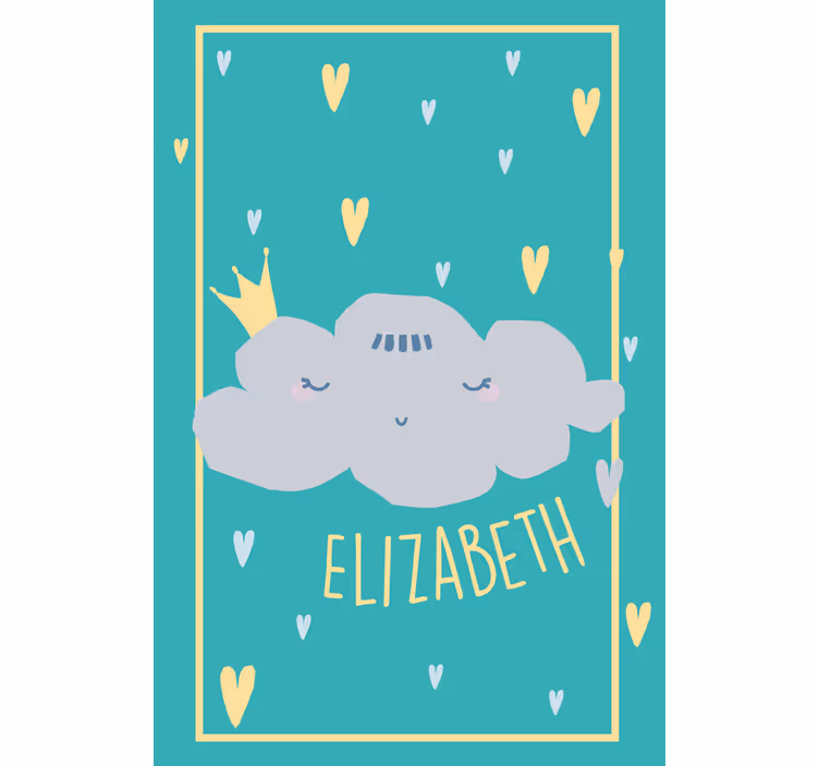 Crowned cloud with name blind children - TenStickers