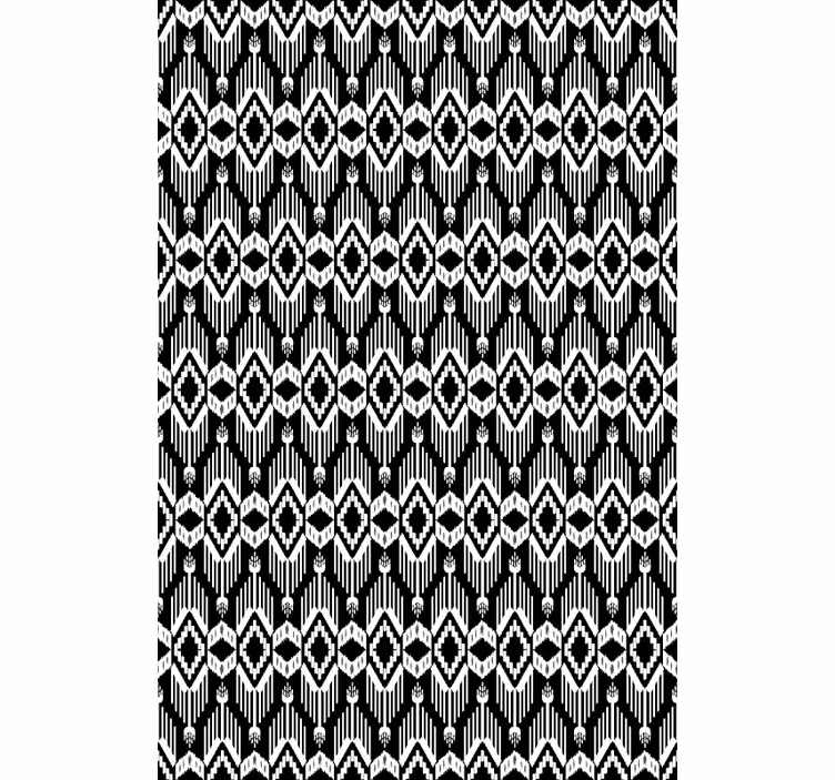 Pattern roller blind geometric black design - TenStickers