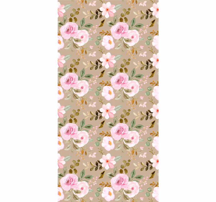 Floral roller blind in pink floral patterns - TenStickers