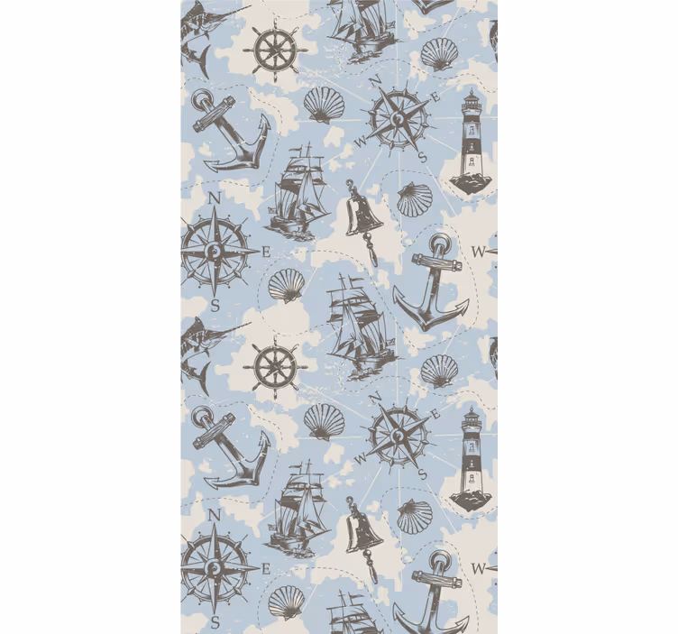 Maritime Adventure Pattern blind - TenStickers