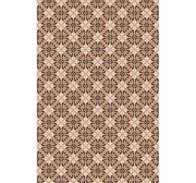 Brown geometric pattern roller blind - TenStickers