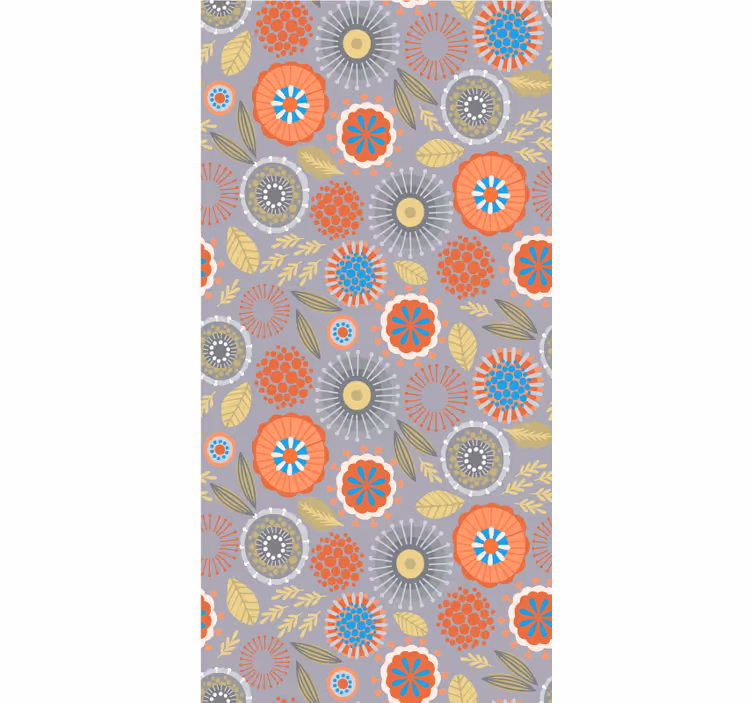 Blind flowers and plants in lively floral design - TenStickers