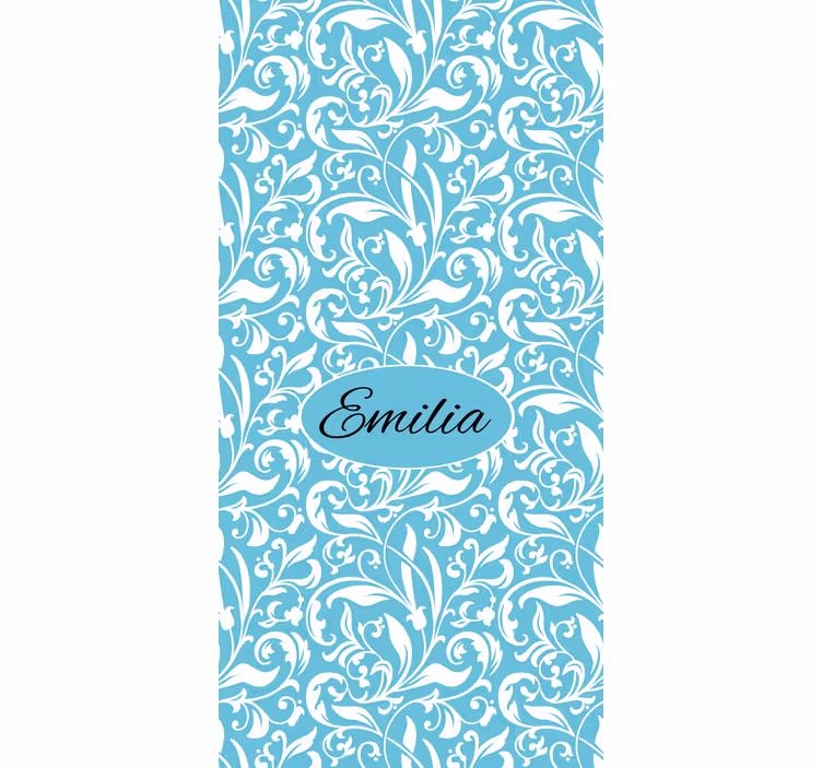 Personalized Flower Motif floral roller blind - TenStickers
