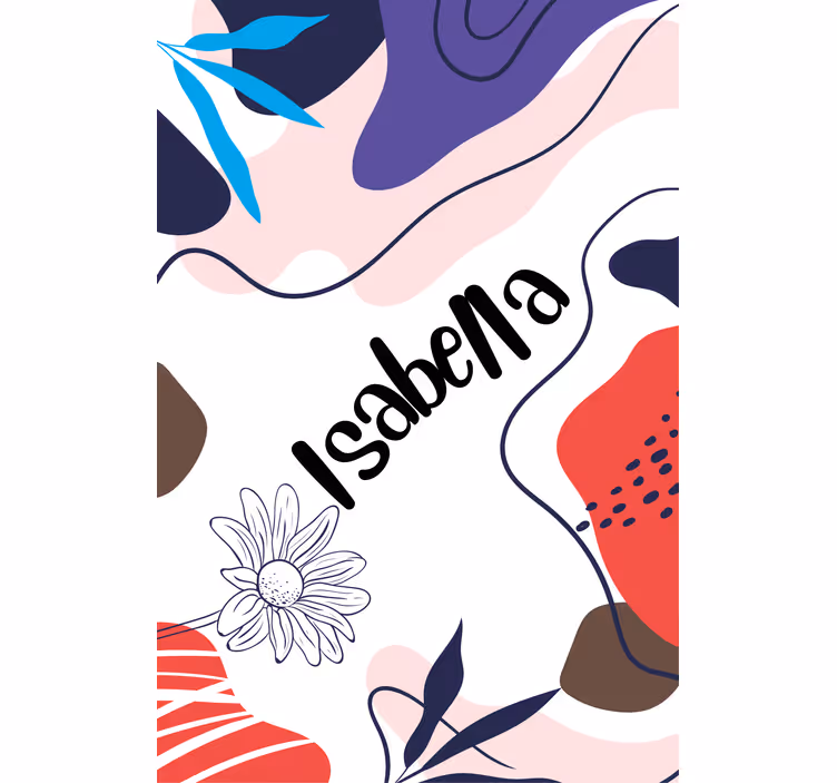 Modern blind floral name design - TenStickers