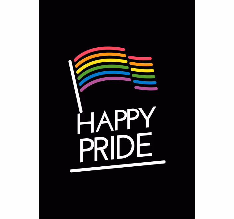 Rainbow flag message text blind - TenStickers