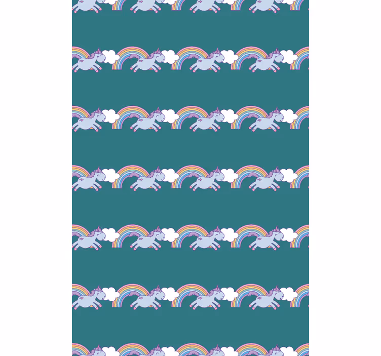 Running unicorns and rainbows blind children - TenStickers