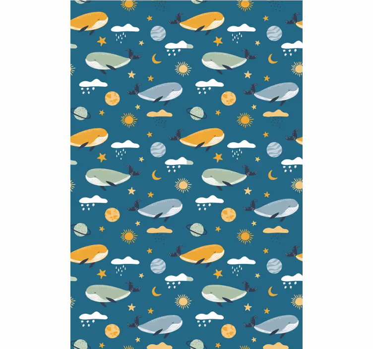 Whales pattern blind children - TenStickers