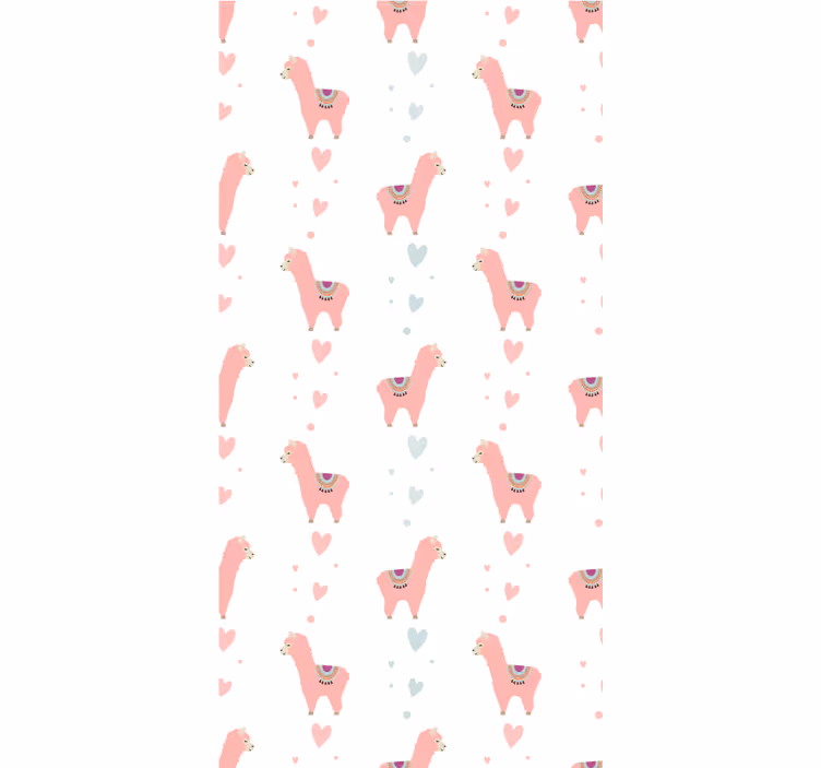 Pink lama pattern Childrens blind - TenStickers