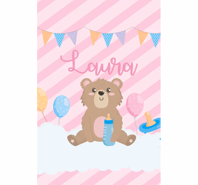 Teddy Bear Celebration customised roller blind - TenStickers