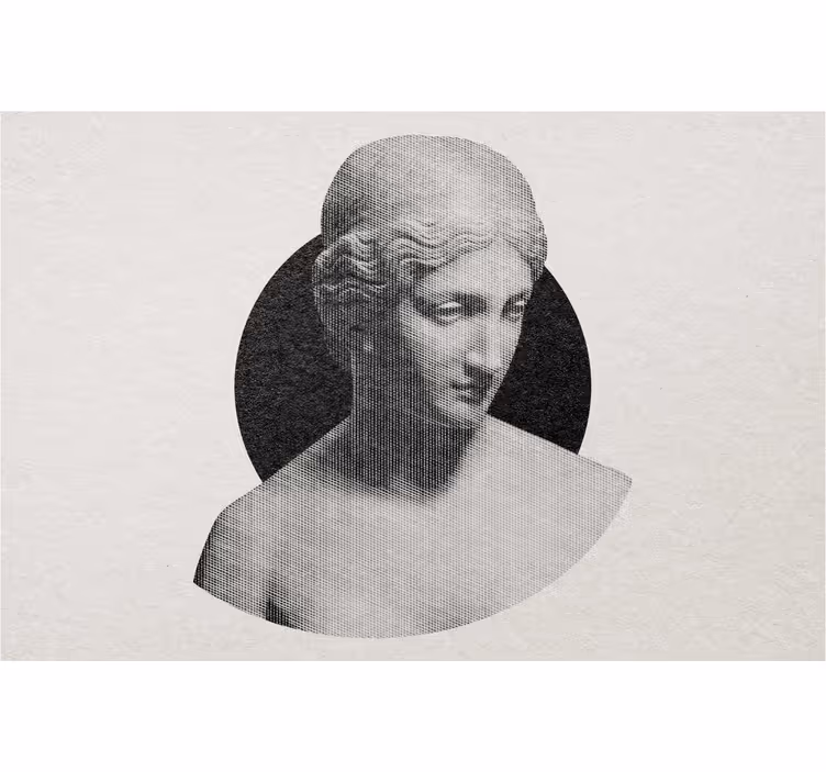 Traditional sculpture bust art deco blind - TenStickers