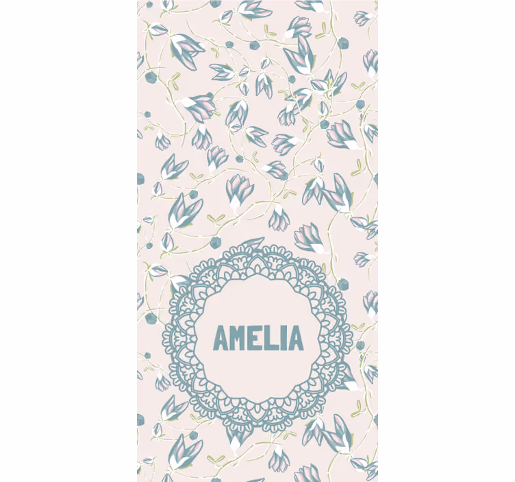 Name with delicate floral motif blind teens - TenStickers