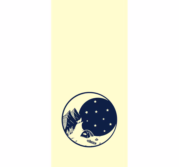 Mountain Night Scene blind original - TenStickers