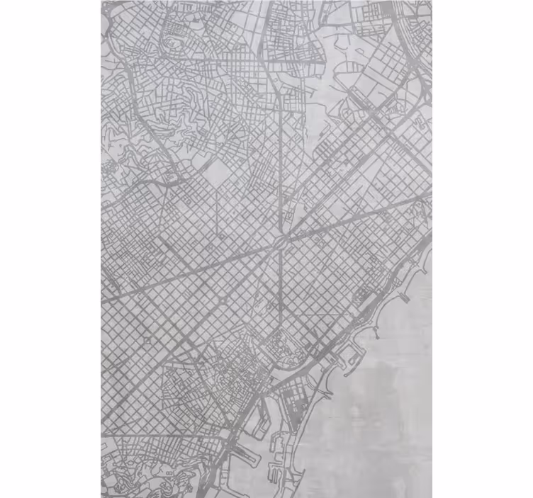 City Map of Barcelona Living room blind - TenStickers