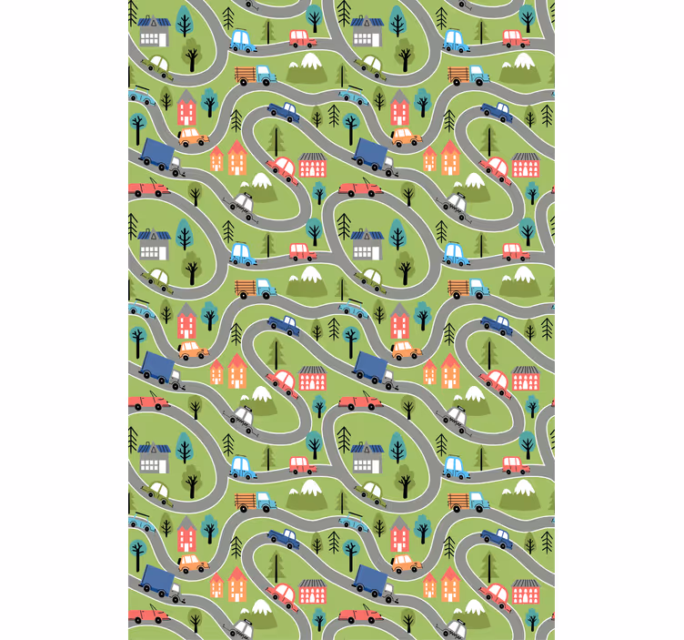Colorful vehicle roads blind children - TenStickers