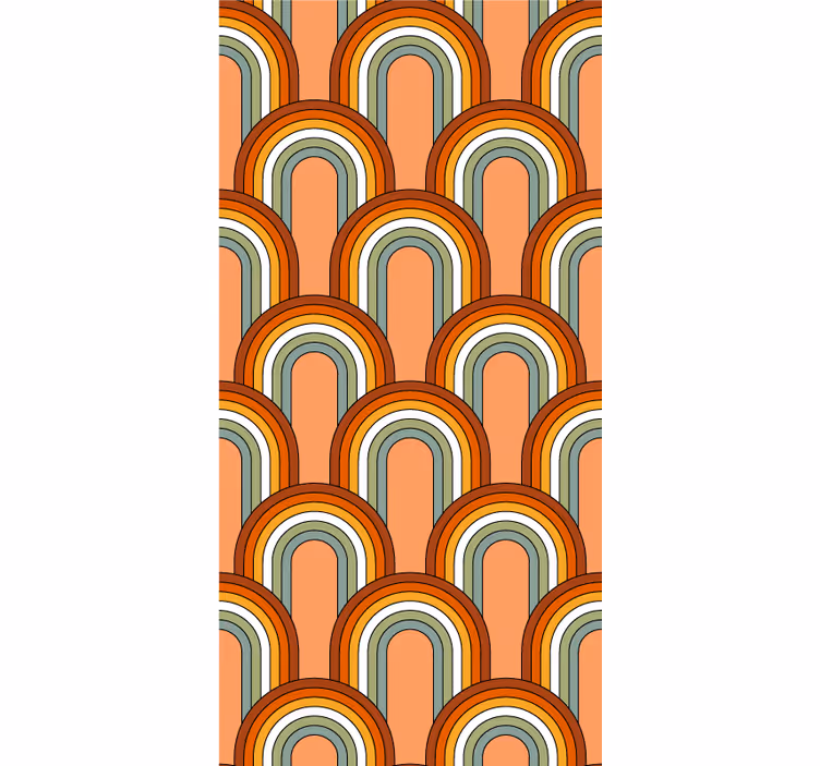 Retro roller blind with vintage arch patterns - TenStickers
