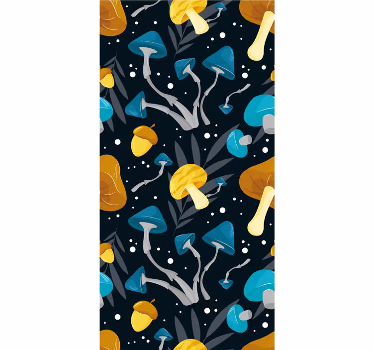 Vibrant Mushroom Motifs blind fruit and vegetables - TenStickers