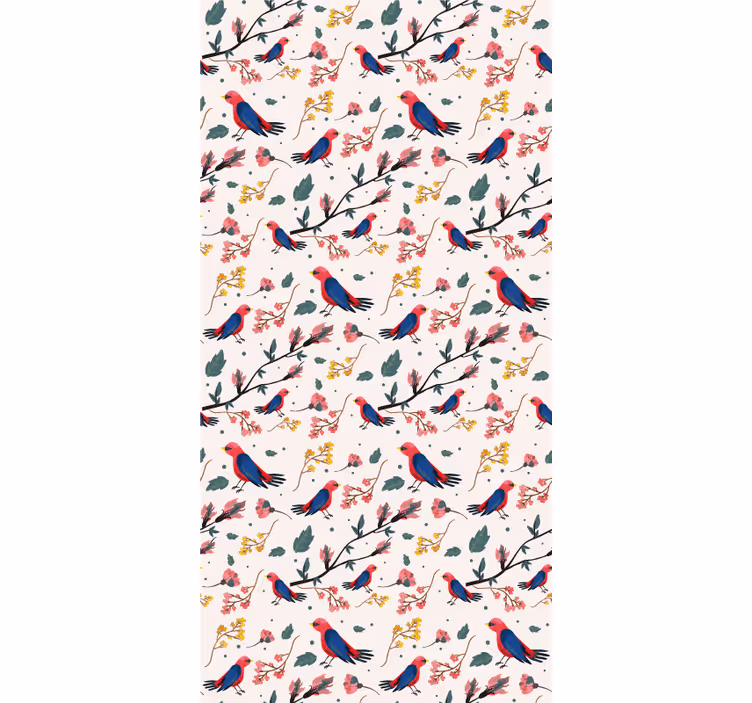 Vibrant Bird Patterns blind flowers and plants - TenStickers