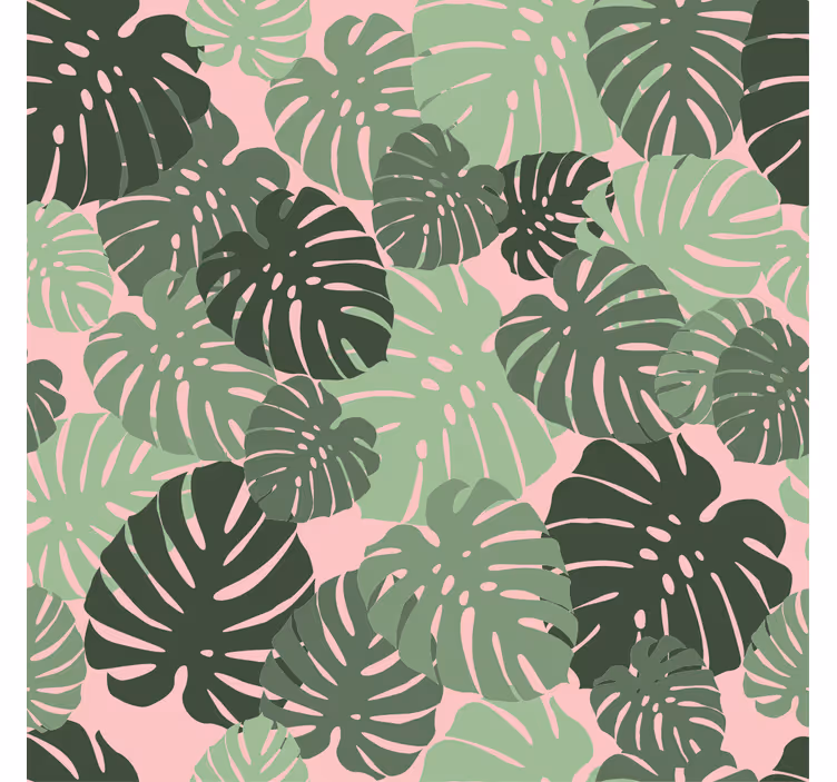 Tropical Monstera Pattern blind flowers and plants - TenStickers