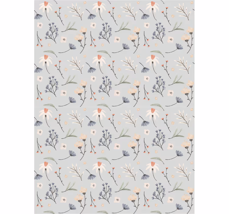 Delicate elements floral roller blind - TenStickers