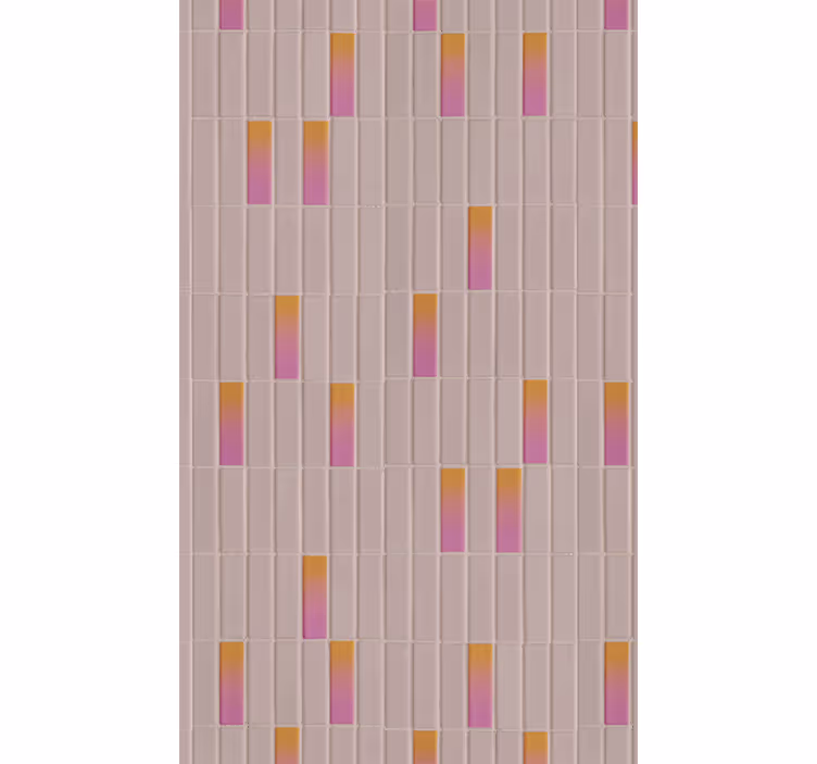 Pattern roller blind in gradient pink design - TenStickers