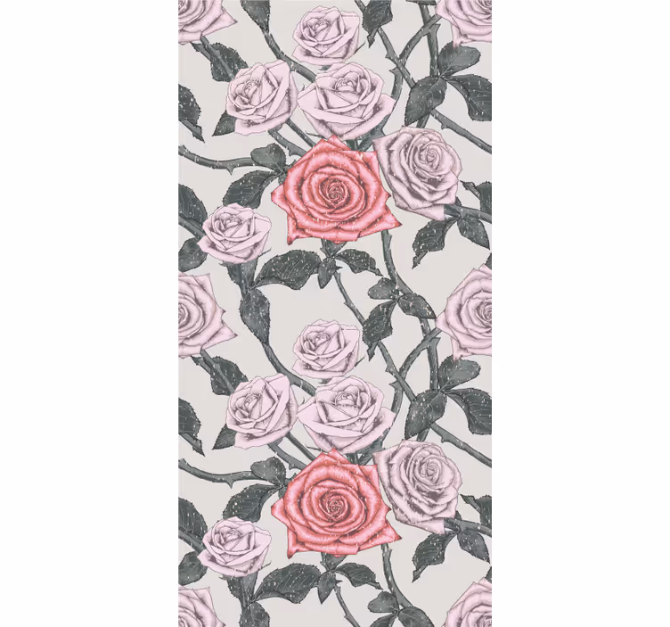 Elegant Rose Arrangement blind flowers and plants - TenStickers