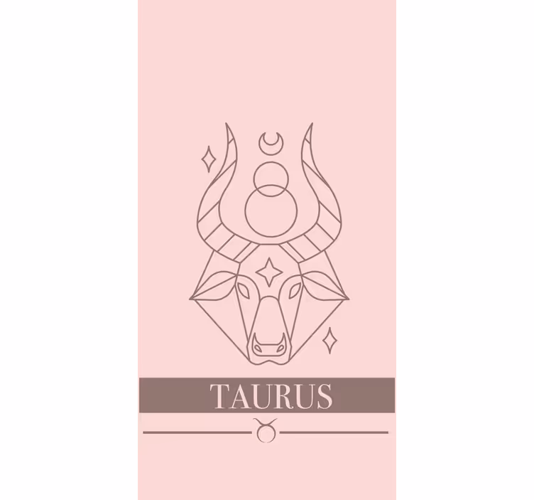 Taurus zodiac design text blind - TenStickers