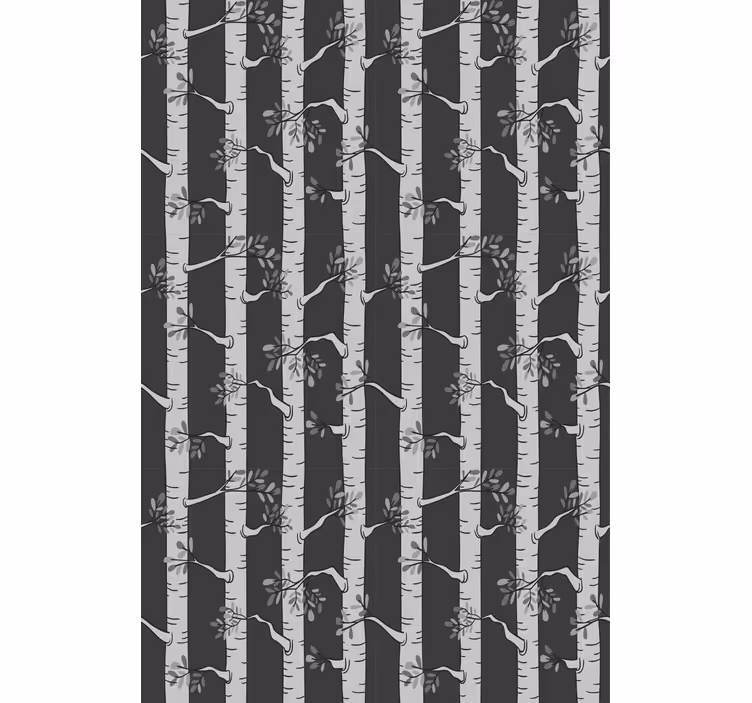 Birch Black and Grey Pattern tree blind - TenStickers