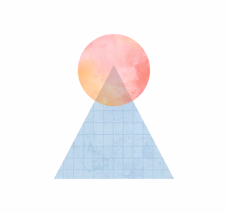 Geometric Sun Mountain modern blind - TenStickers