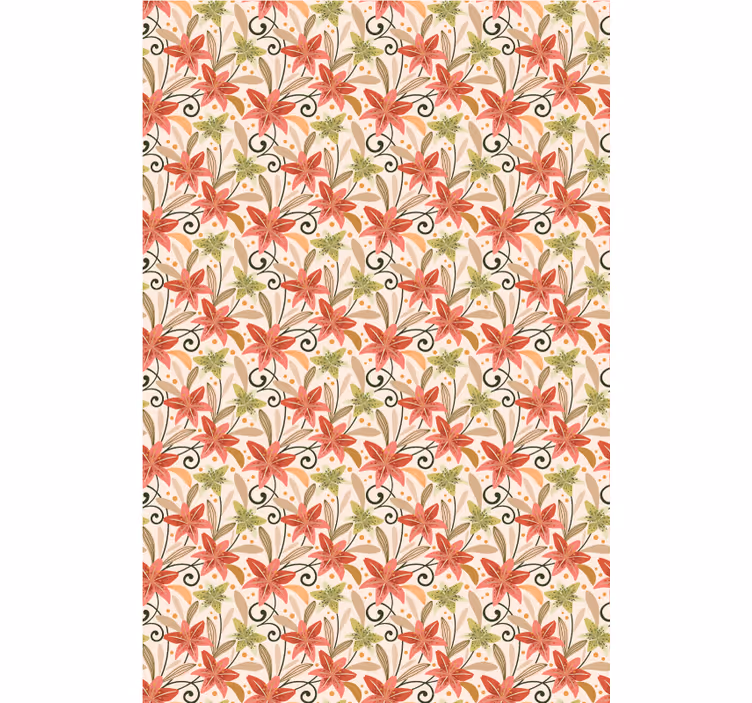 Floral roller blind with lively flower design - TenStickers