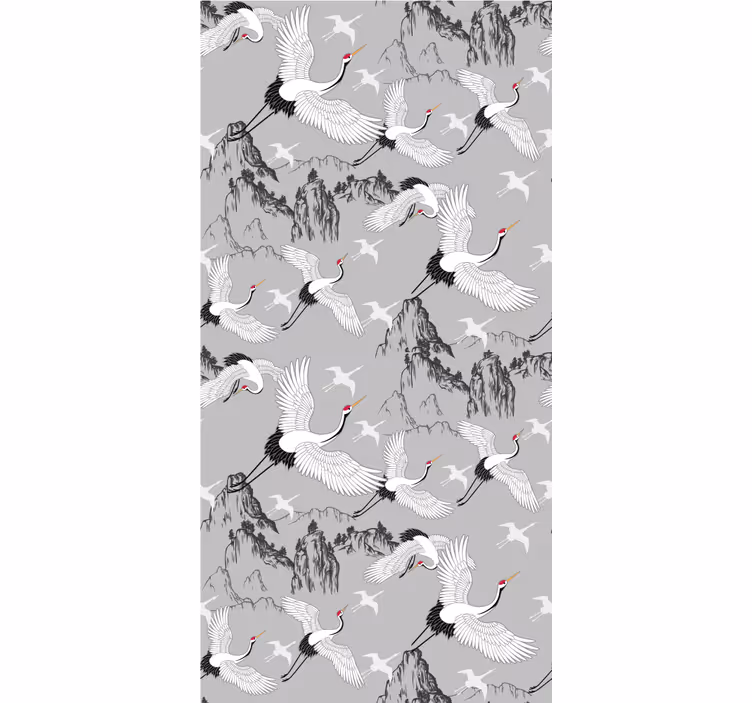 Elegant cranes and peaks animals blind - TenStickers