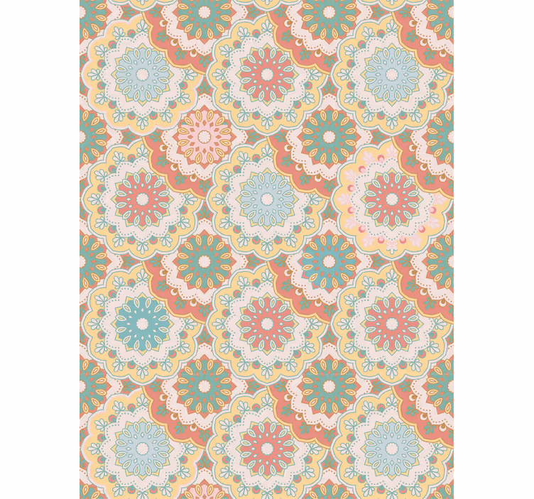 Floral roller blind with detailed flower designs - TenStickers