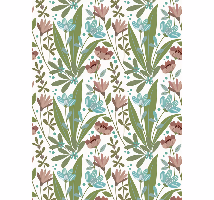 Floral Leaf Patterns blind flowers and plants - TenStickers