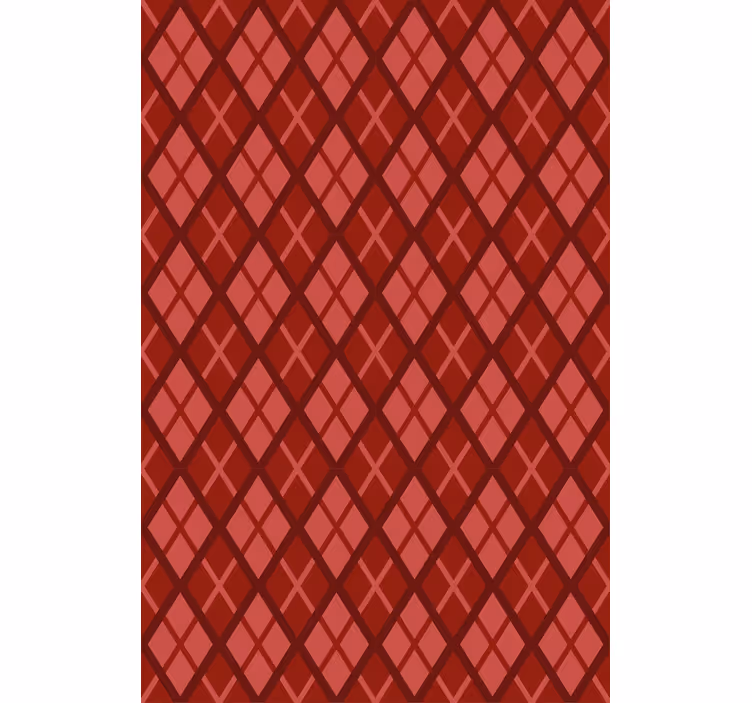 Red geometric diamond Texture and pattern blind - TenStickers