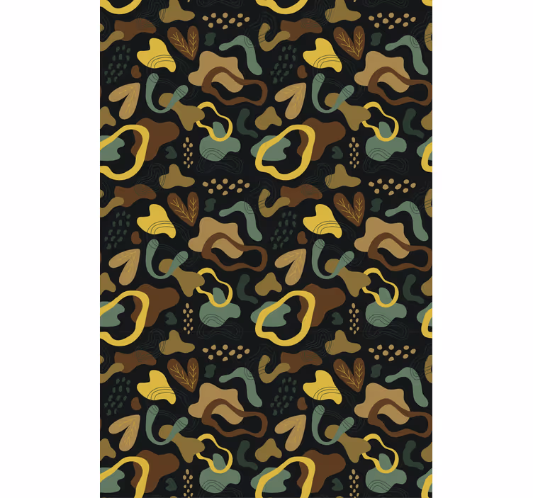 Abstract Leaf Shapes pattern roller blind - TenStickers