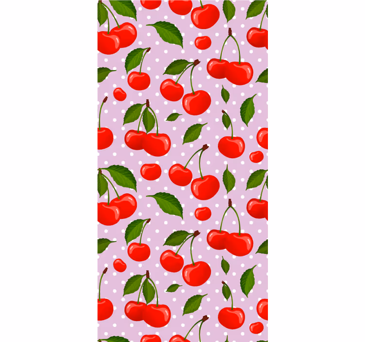 Cherries and leaves dining room blind - TenStickers