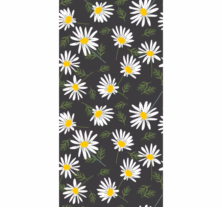 Daisy Floral Pattern blind flowers and plants - TenStickers
