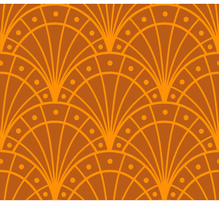 elegant orange artdeco Living room blind - TenStickers