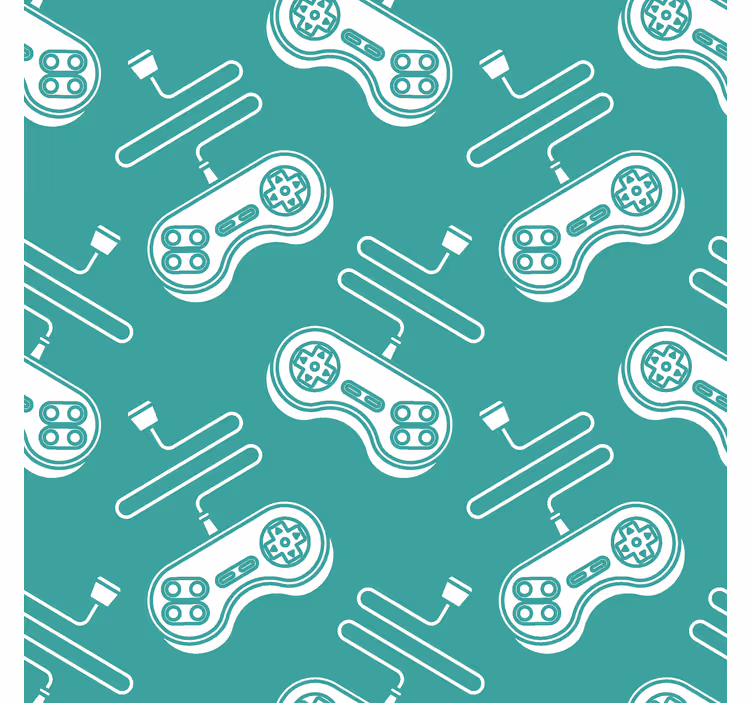 Retro white controls pattern Geek blind - TenStickers