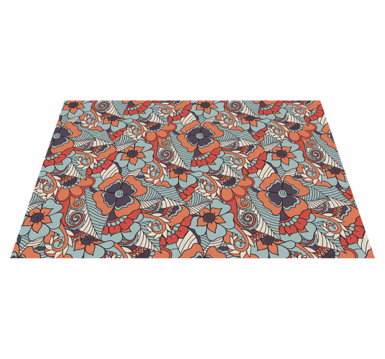 Textured placemats with floral patterned surface - TenStickers